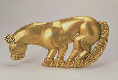 Emblema dello scudo a forma di pantera, 700-650 a.C. da Scythian